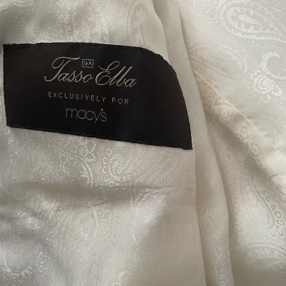 Tasso Elba Silk and Linen XL Beige 3-Button Blazer Jacket - Picture 6 of 11